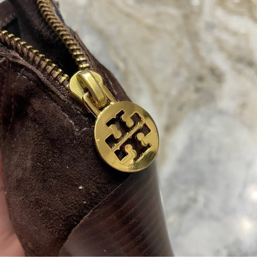 Tory Burch Brown Suede Melrose Platform Ankle Brown Boots Women's 5.5 M